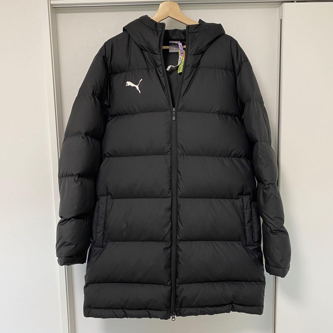 PUMA ミッドダウンコート メンズ 黒 ベンチコート