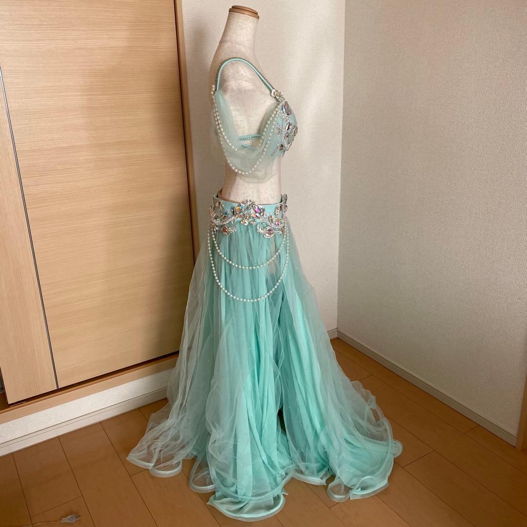 最大値引き！　ベリーダンス衣装　L ティファニーブルー　マーメイド