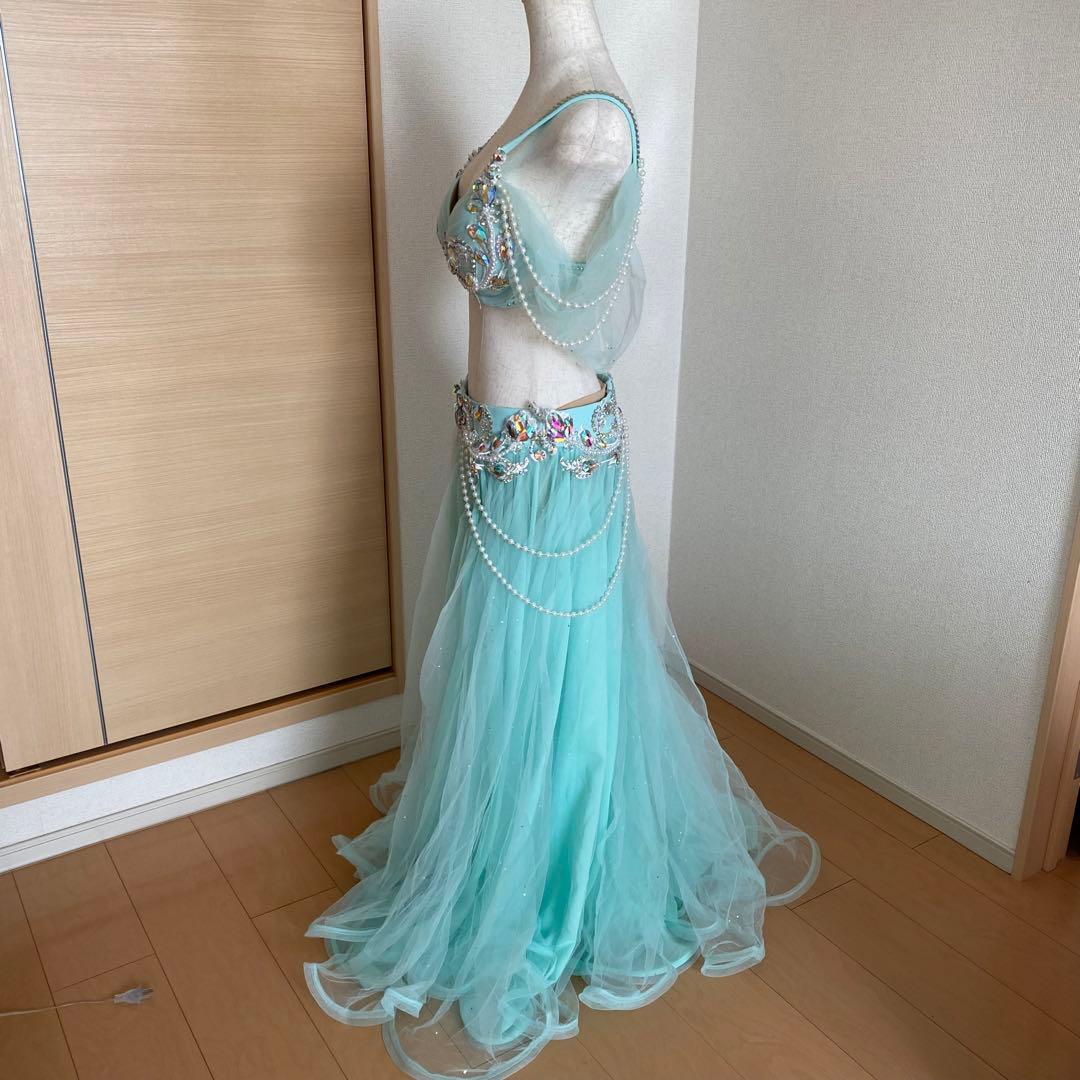 最大値引き！　ベリーダンス衣装　L ティファニーブルー　マーメイド
