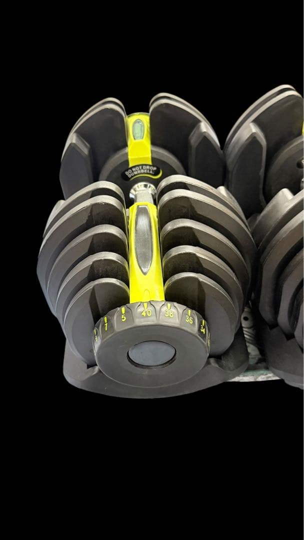 【動作良好】可変式ダンベル ダイヤル調整5Kg〜40Kg① 筋トレ　高重量
