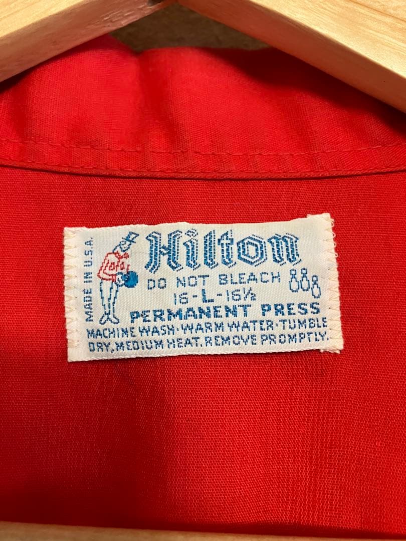 ★Hilton★70年代ボーリングシャツ★Lサイズ