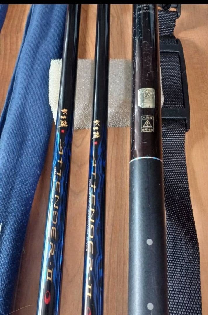 がまかつ 磯竿 アテンダーⅡ たもの柄 マルチフレックス セット 『美品』