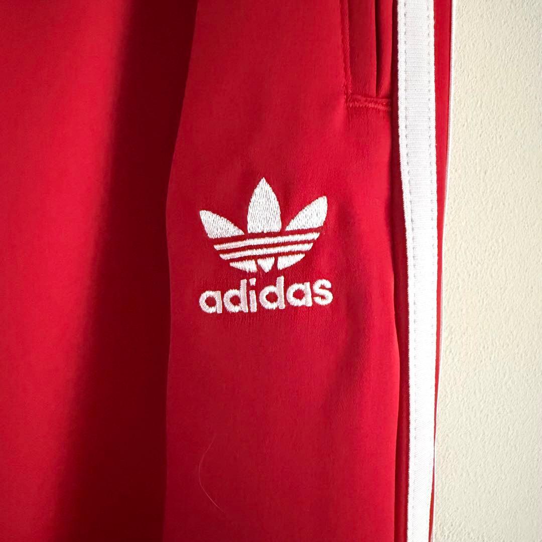 adidas アディダス サテンワイドレッグ トラックパンツ Mサイズ