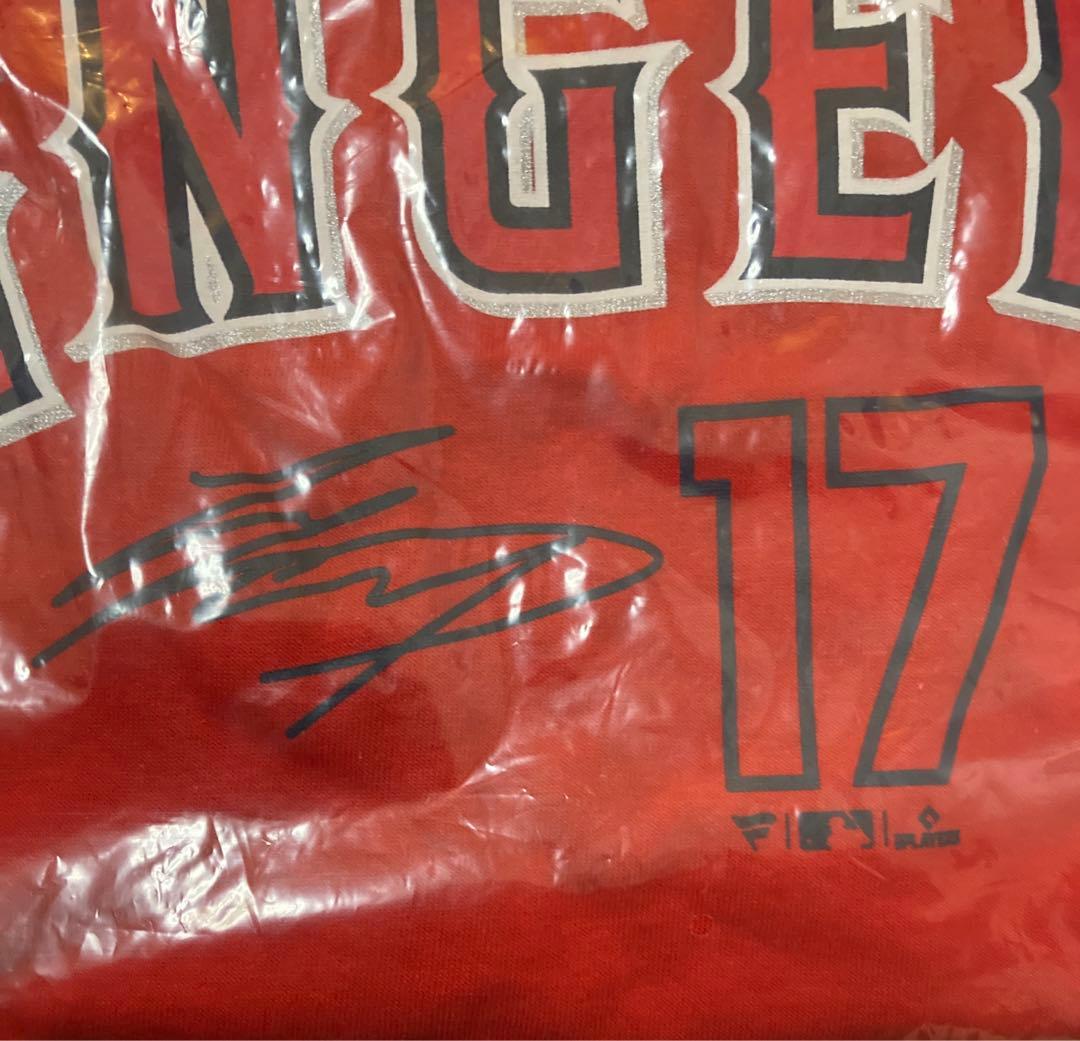 大谷　翔平　選手　Tシャツ　サイン入り(プリント) XL エンゼルス