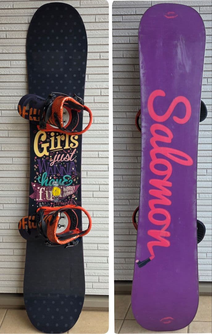 【永久ワックス無料】147cm SALOMON×FLUX スノーボードセット