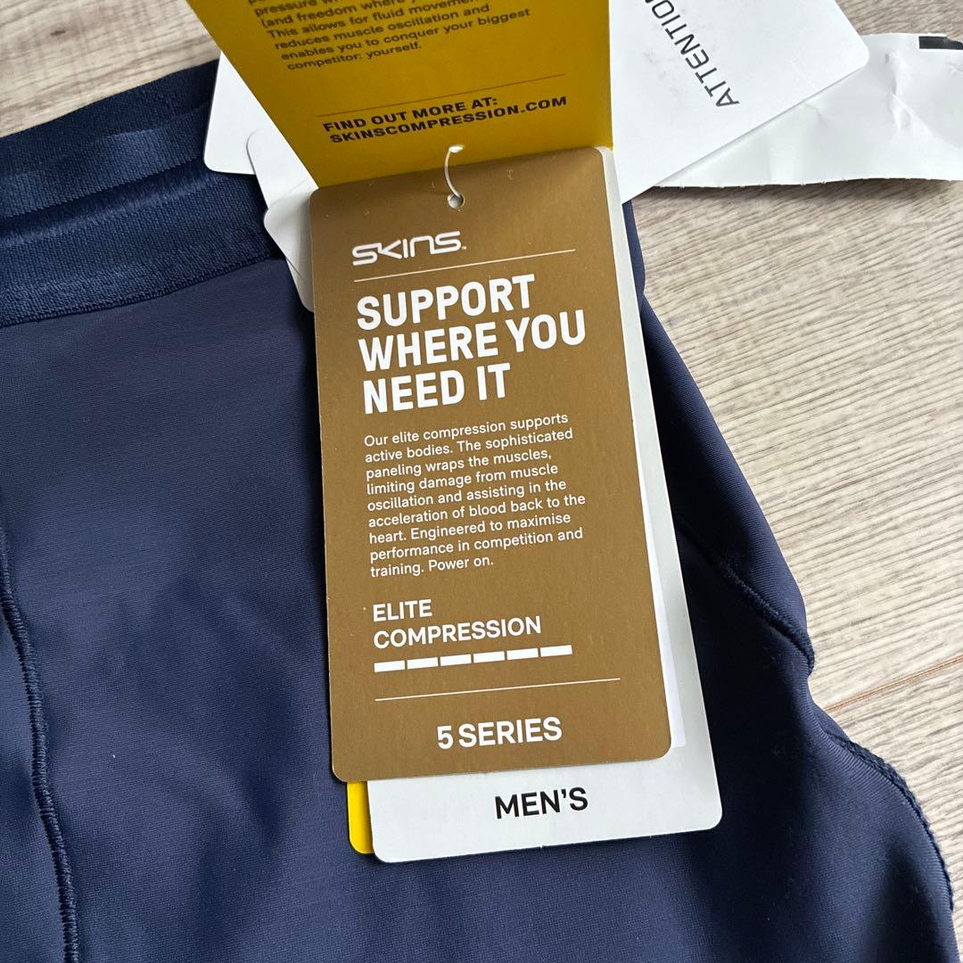 未使用 Skins series 5 ロングタイツ XXL ネイビー