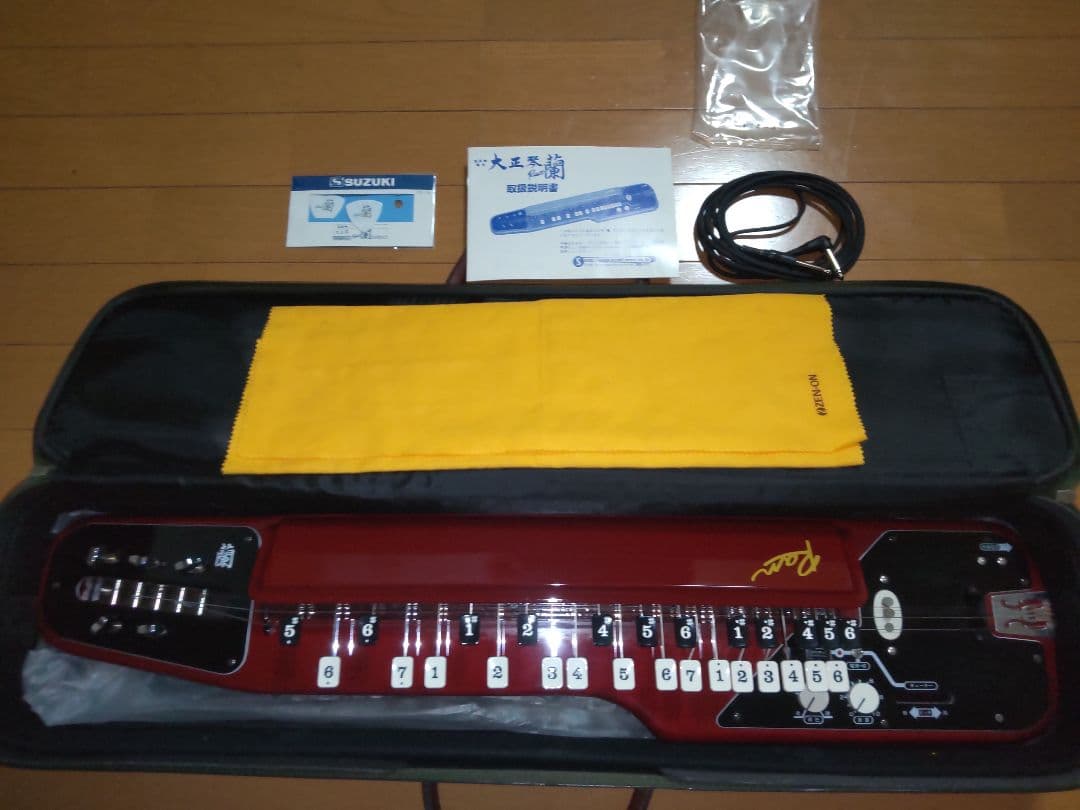 中古超美品　初心者オール６点セット❮エレキ大正琴　蘭　他５点 ❯
