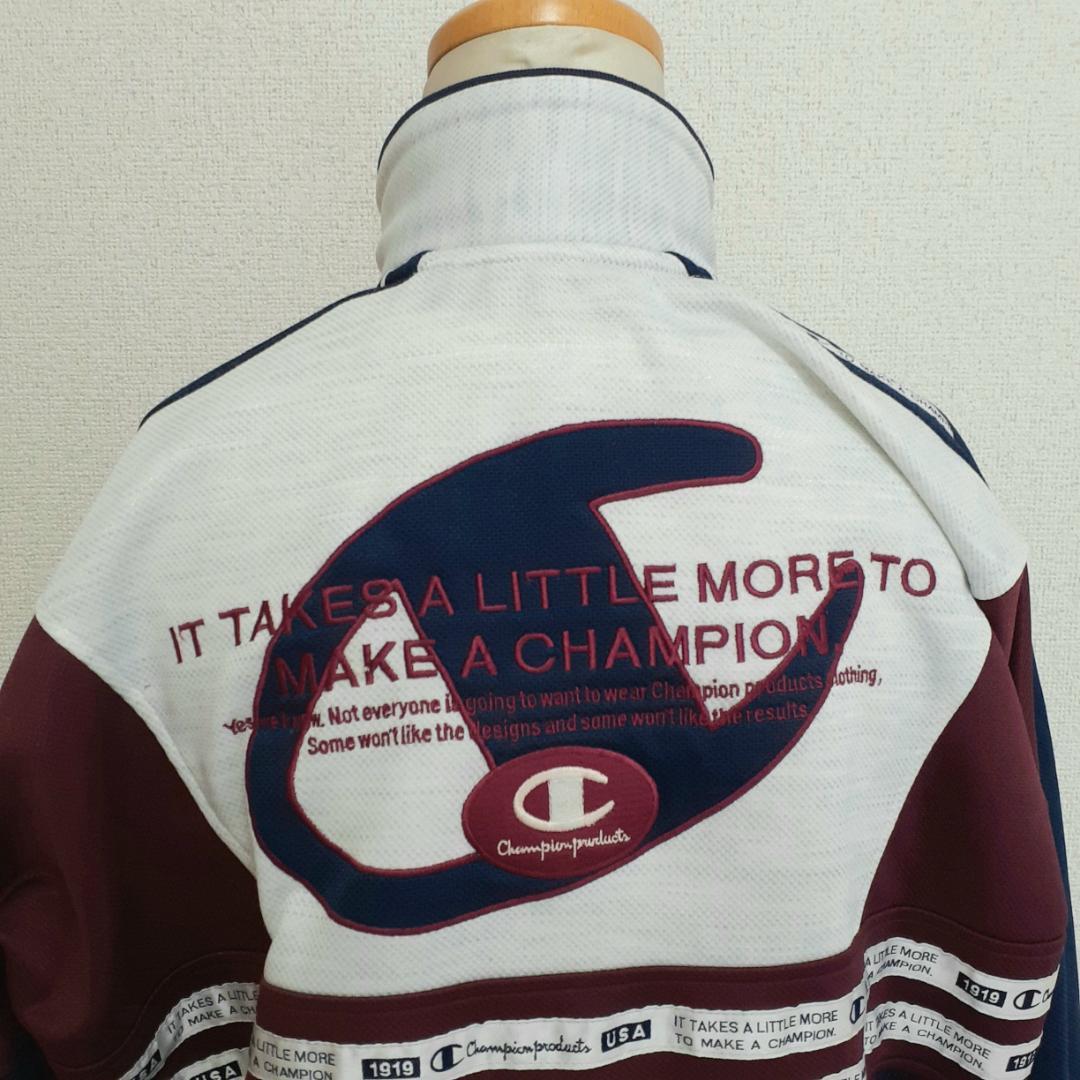 90s△Champion チャンピオン ジャージセット 紺 バックプリント M