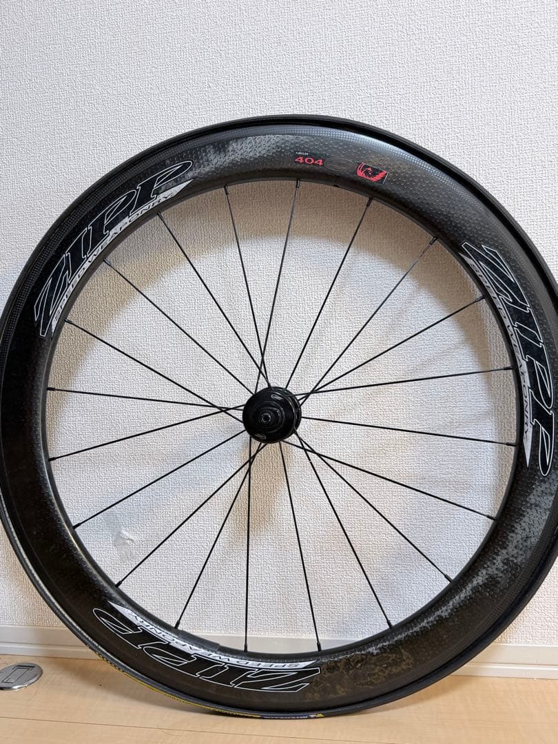 【訳あり】ZIPP 404 チューブラー カーボンホイール シマノ11速 おまけ