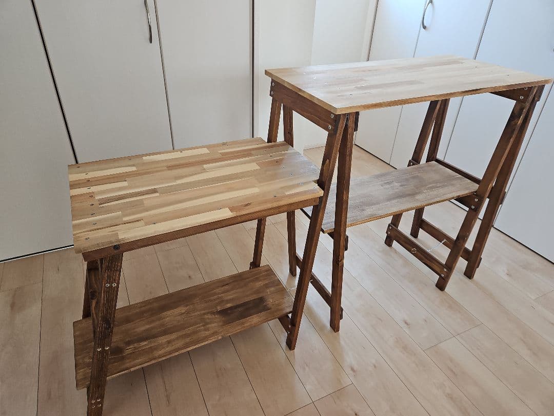 キッチンテーブル自作品【アカシア集成材】