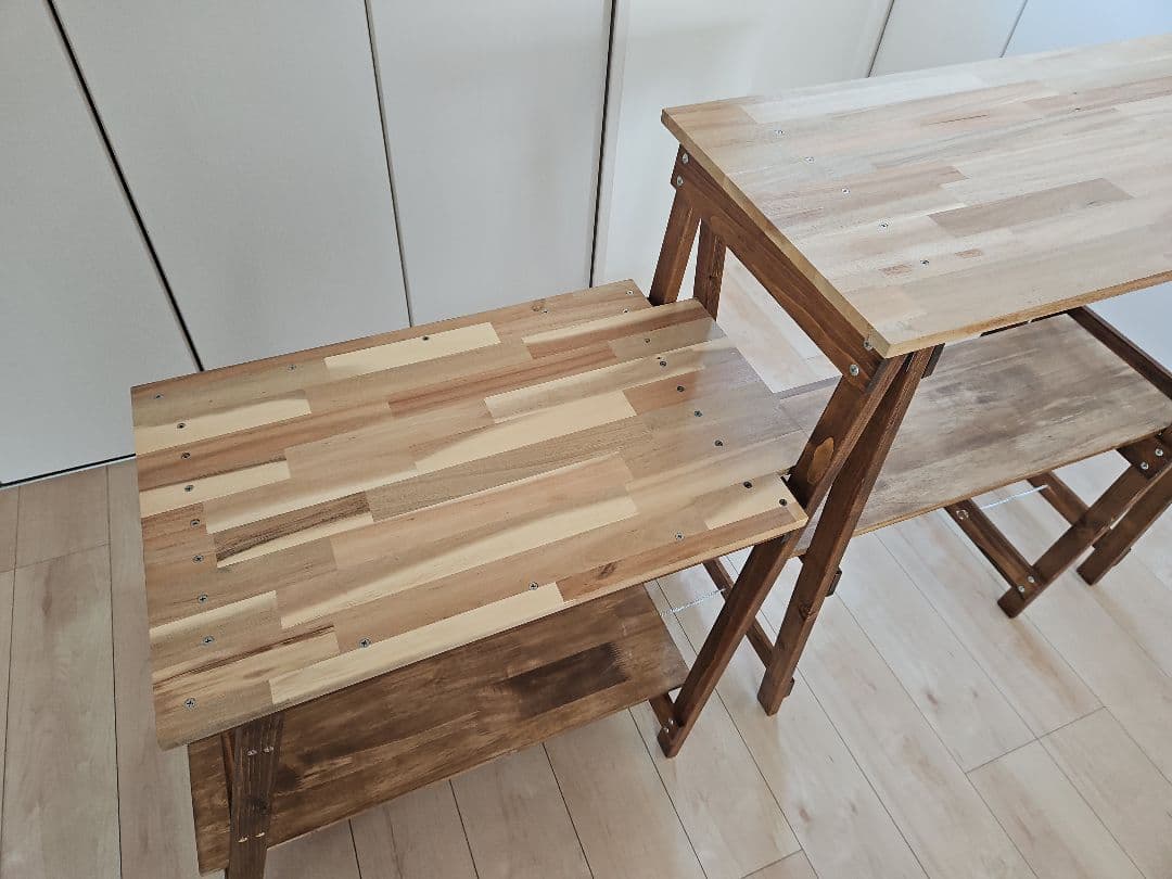 キッチンテーブル自作品【アカシア集成材】