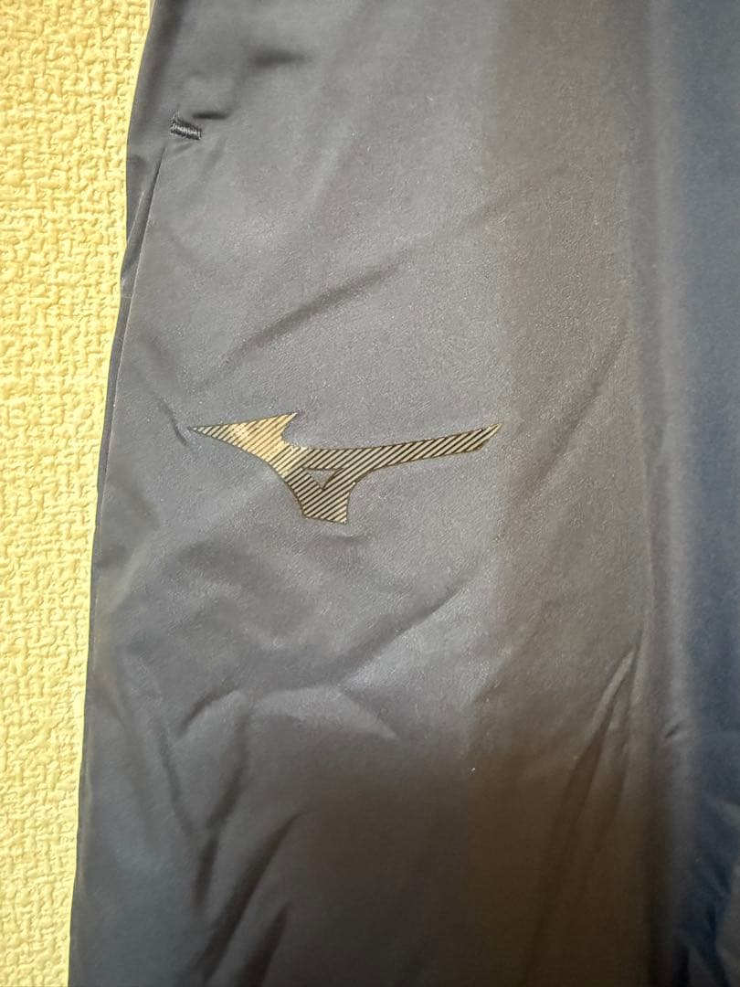 【新品タグ付】MIZUNOブレスサーモ撥水防風ウォーマーパンツXLネイビー