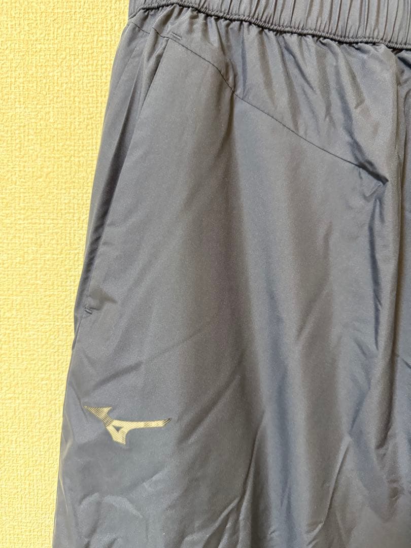 【新品タグ付】MIZUNOブレスサーモ撥水防風ウォーマーパンツXLネイビー