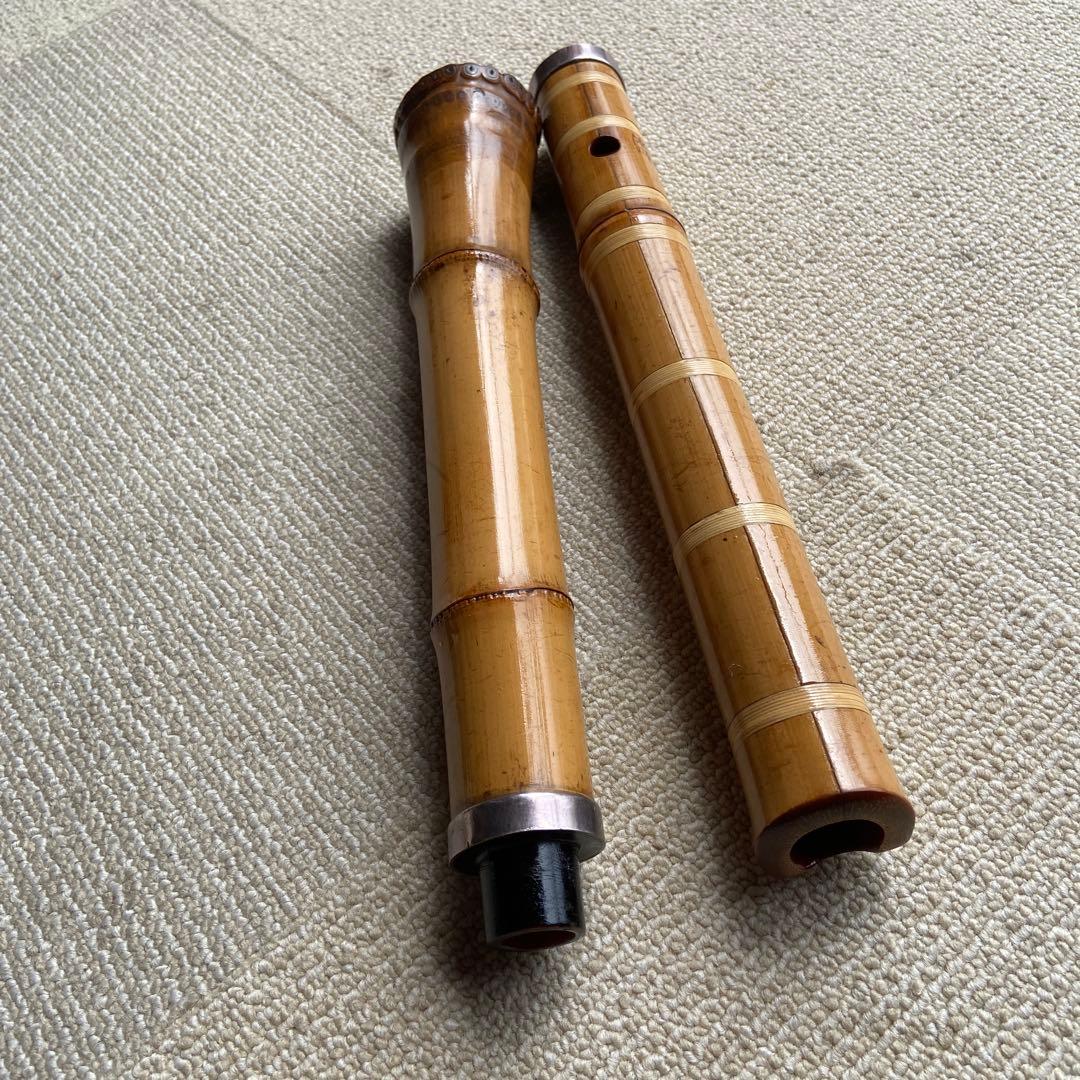 242⭐️値下げ　尺八一尺八寸管如水銘　とも箱つき