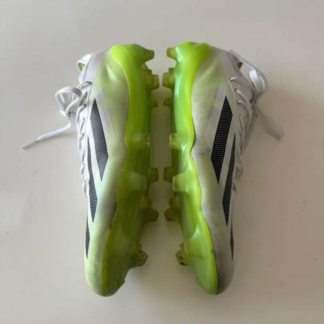 adidas ホワイト/グリーン サッカー　スパイクシューズ　28.5cm