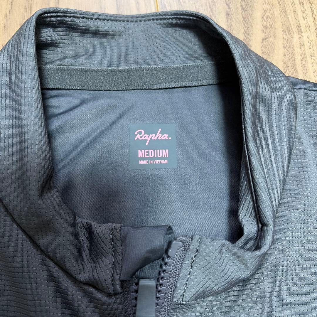 ラファ rapha プロチームトレーニングジャージ　メンズMグレイ×ピンク