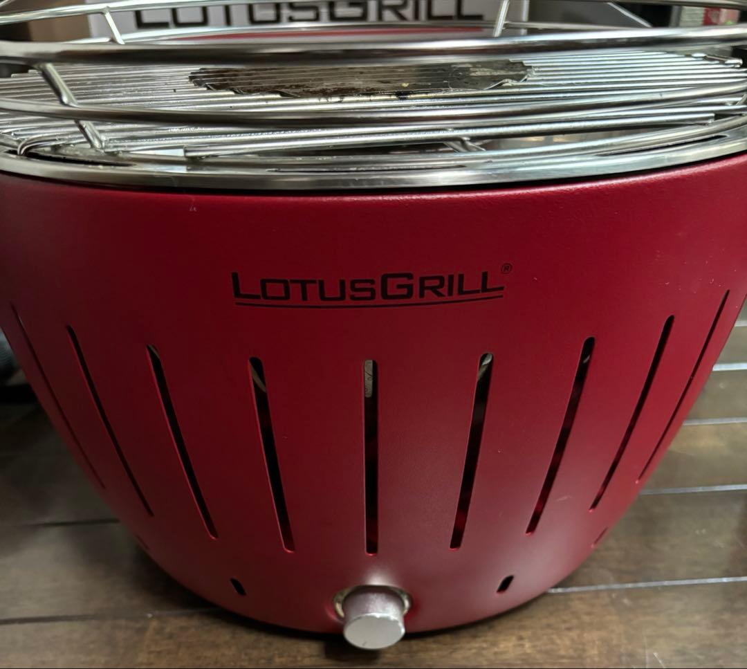 ロータスグリル　G340 レッド　赤　スモークレスチャコールグリル
