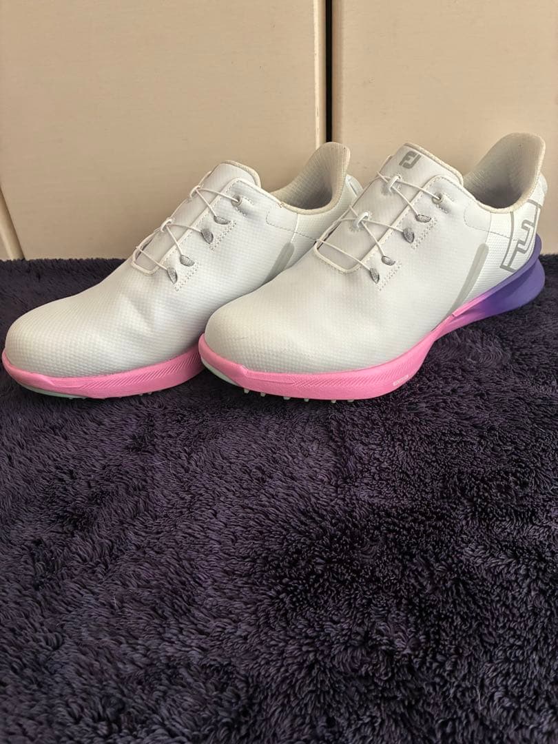 美品FootYoy ゴルフシューズ boa シロ 白25 NEW BALANCE