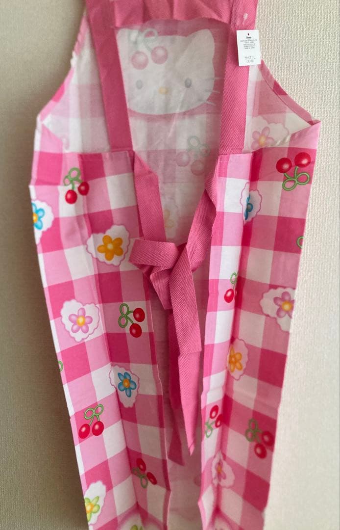 ⭐︎レア⭐︎ キティ　さくらんぼ　大人用エプロン　1998年　サンリオ　平成レトロ