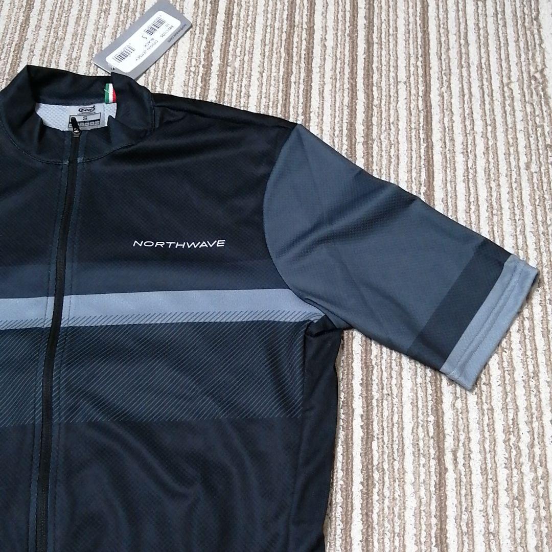 新品 半袖ジャージ ノースウェーブ 黒/灰 M ゆったり目