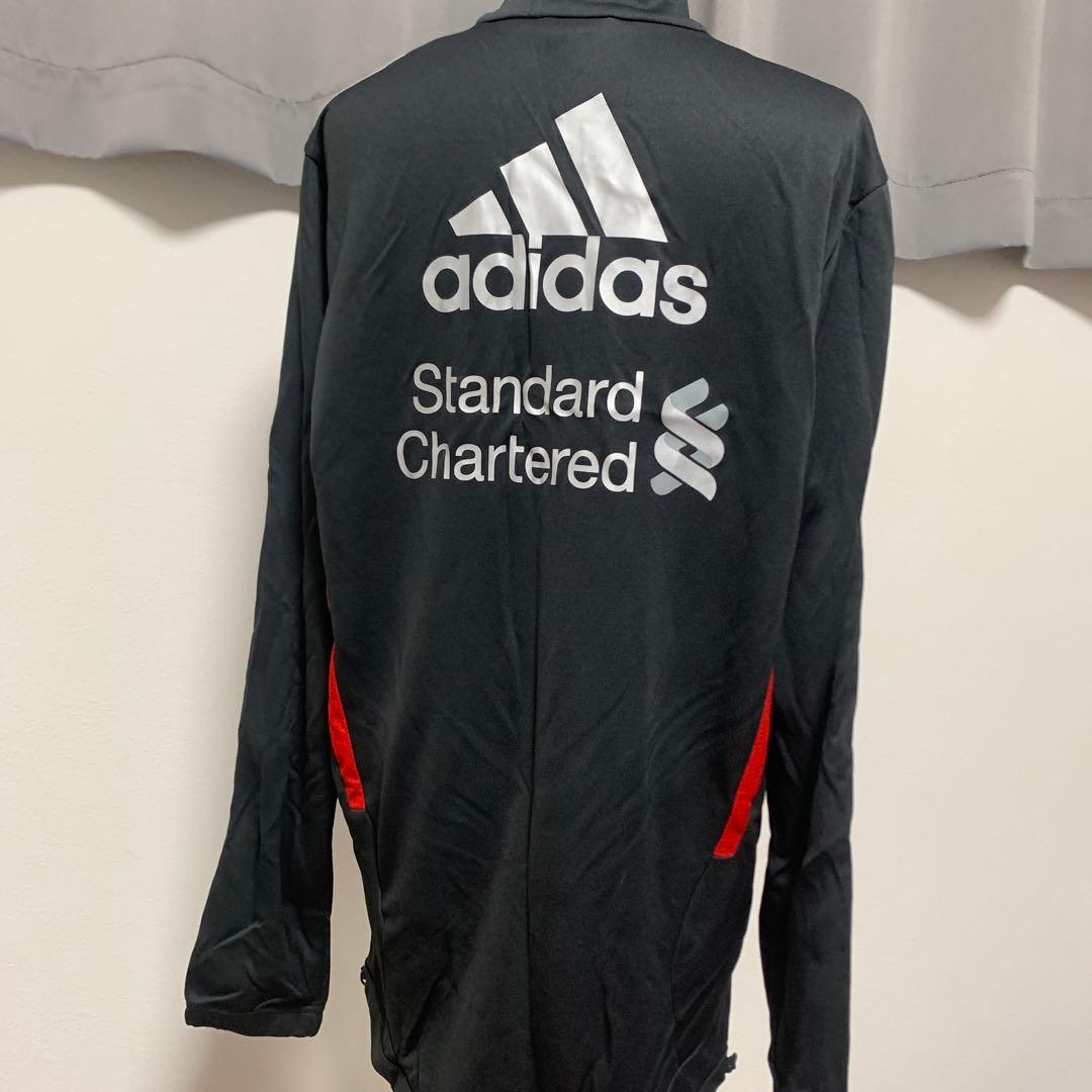 新品未使用 adidas リバプール ピステ ジャージ ブラック/レッド