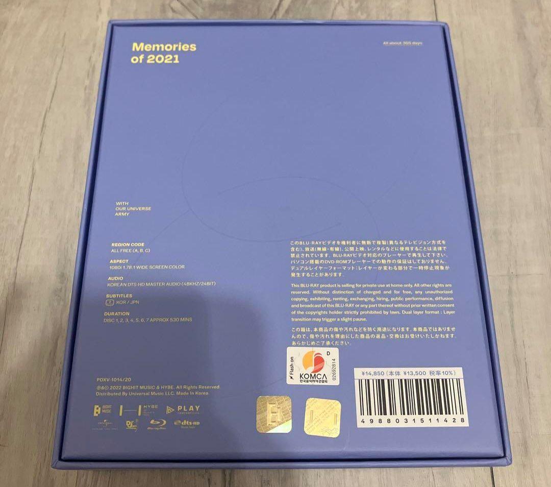 【Blu-ray未再生】BTS MEMORIES OF 2020～2021