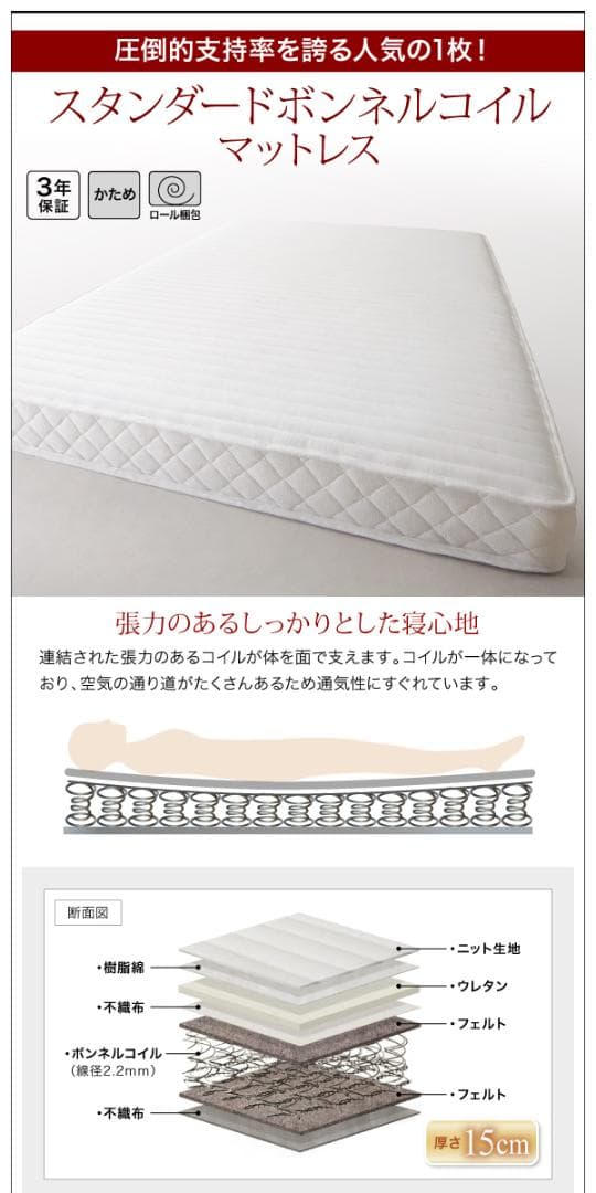 新品 送料込 保証付 セミダブルベッド マットレス付 棚 コンセント付 ブラック