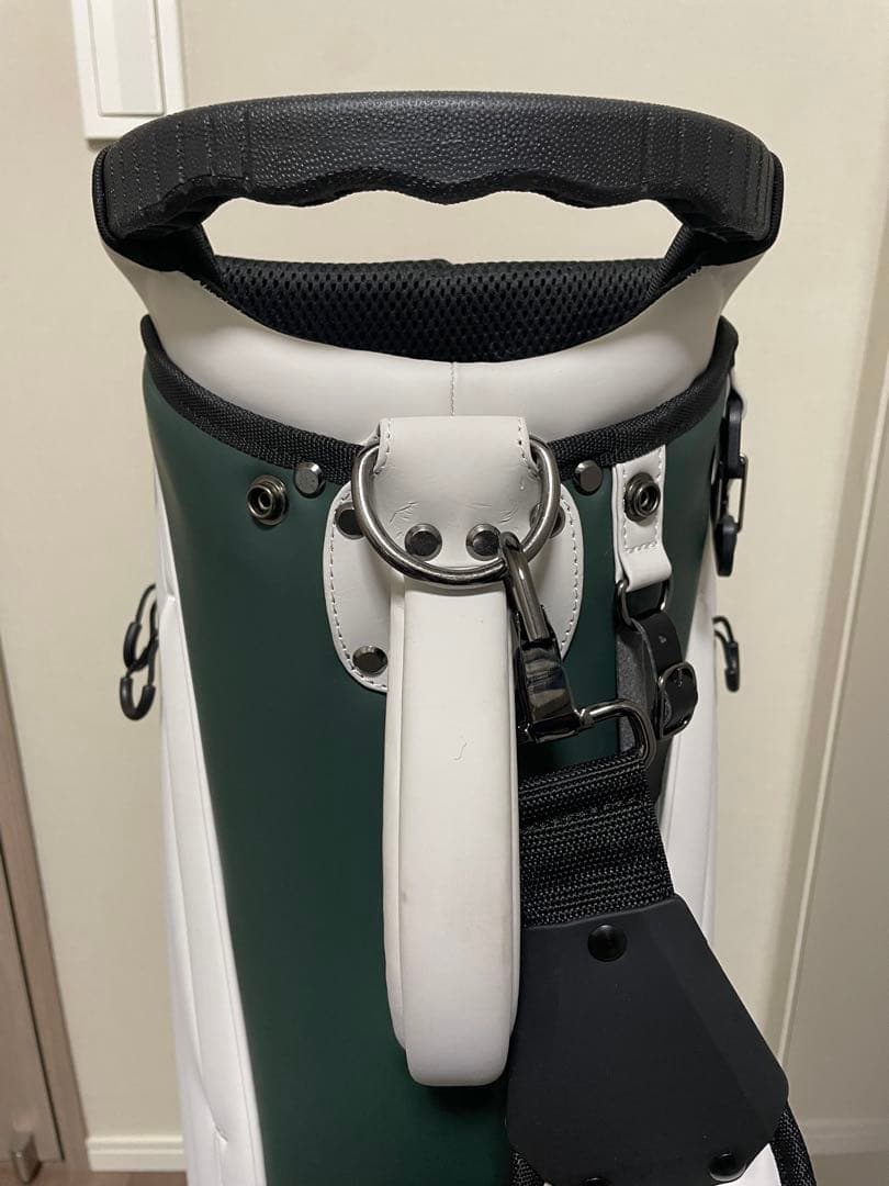 【新品・未使用】YAMAHA スタンドキャディバッグ オフホワイト/グリーン