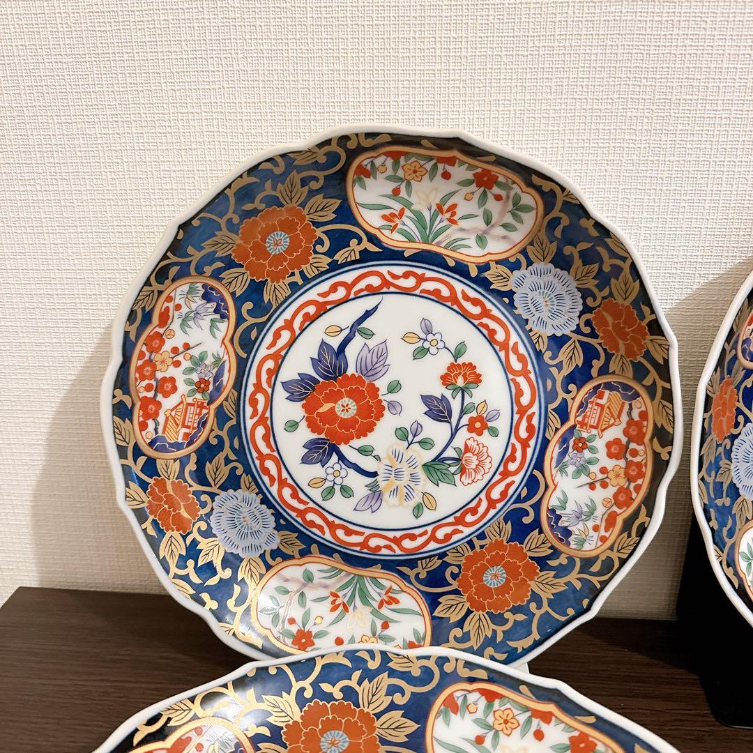 有田焼　醍醐窯　古伊万里　大皿　4枚セット　直径22cm