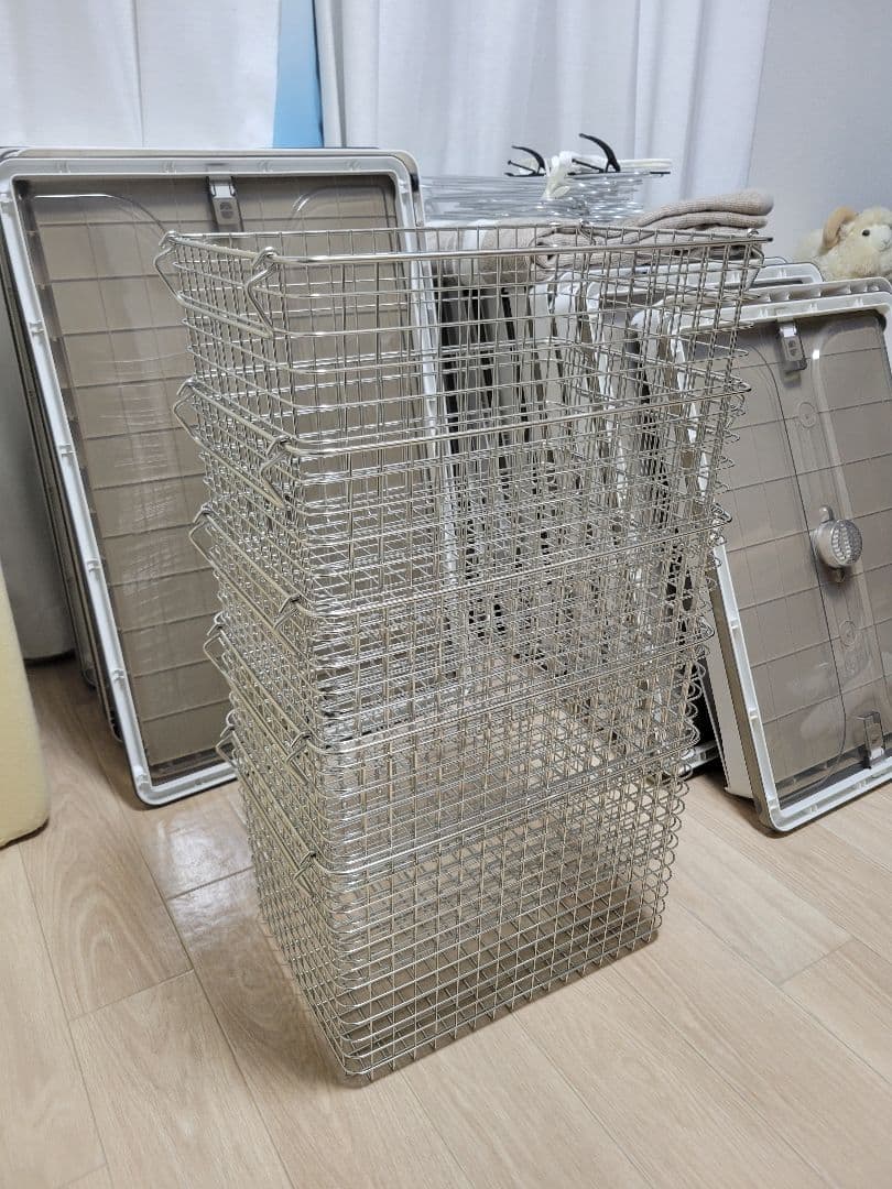 【個数変更可能】無印良品 ステンレスワイヤーバスケット5 5個セット