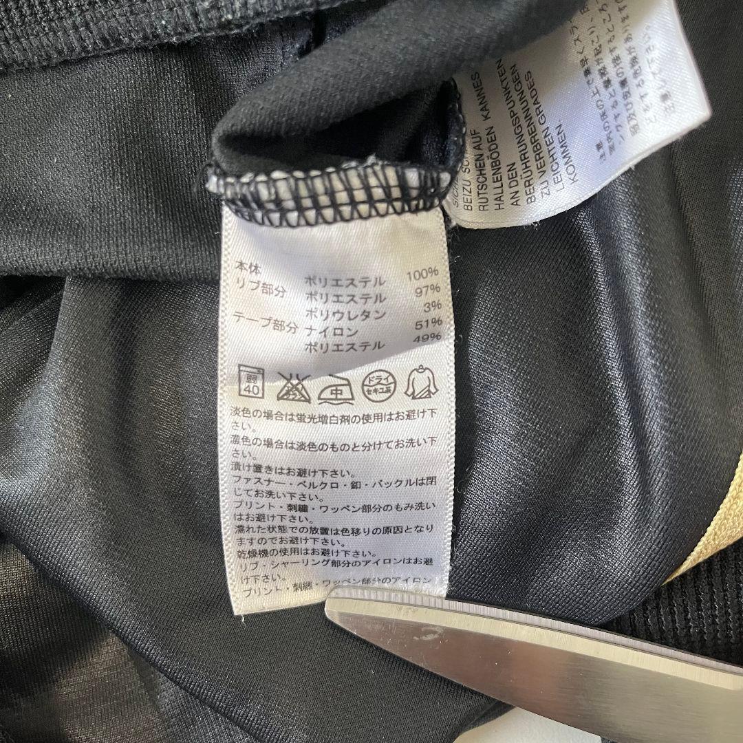 adidas 黒金 ストライプ ジャケット
