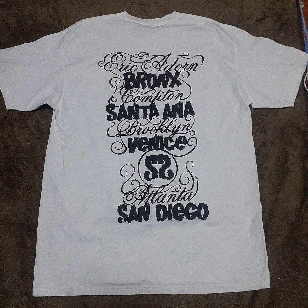 Stussy　ステューシー　×　エリックエルムズ　2006ワールドツアー　T　白