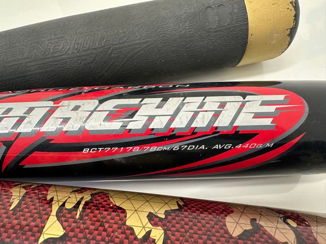 少年軟式野球バット 4本セット 中古 78cm