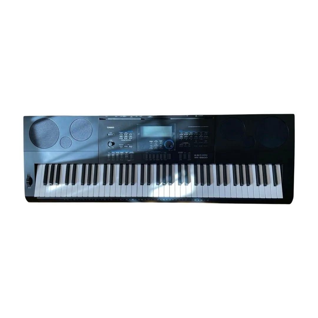 CASIO WK-6600 76鍵盤 電子キーボード 譜面台・ACアダプター付