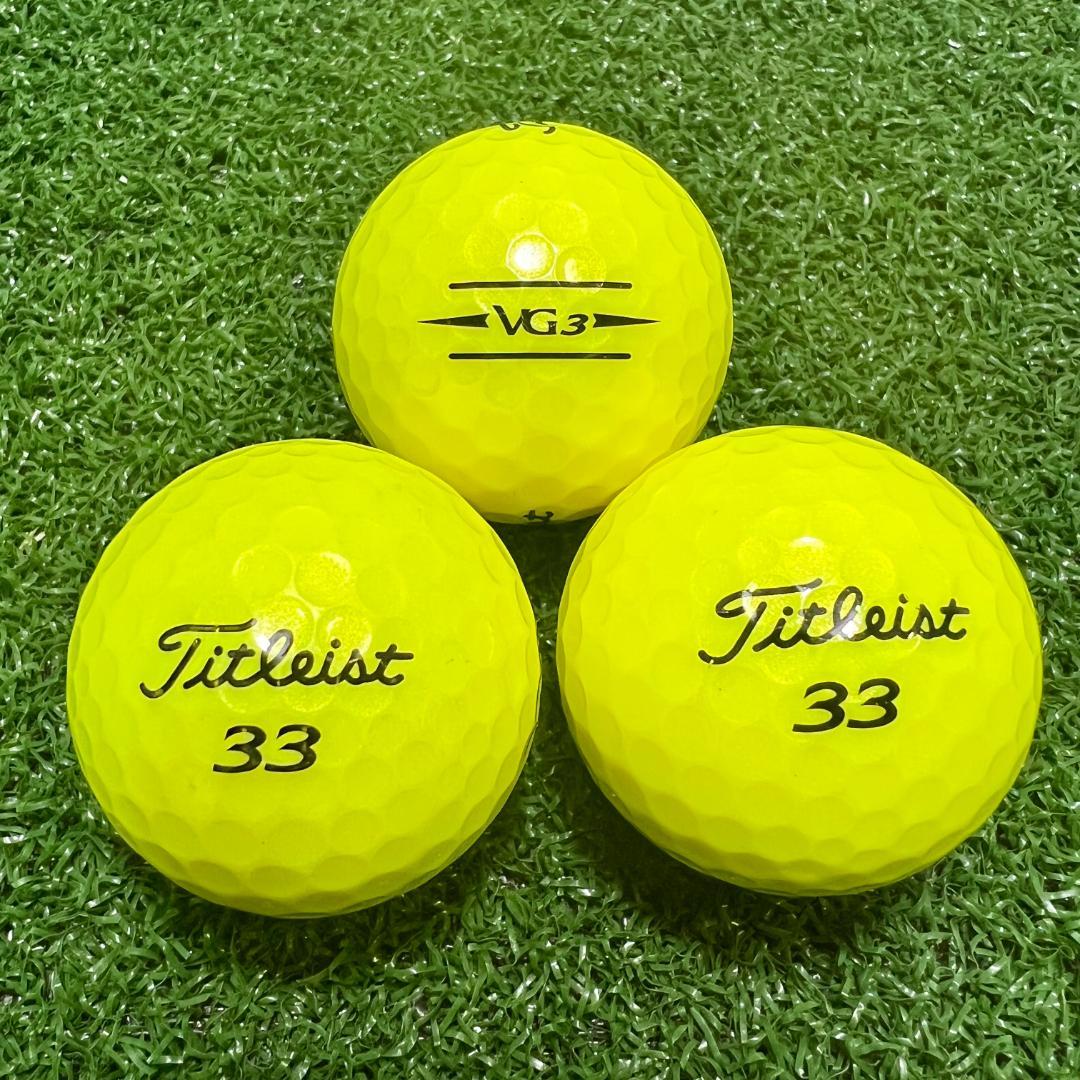 【S03】Titleist VG3 黄 年式混合 ロストボール 24球
