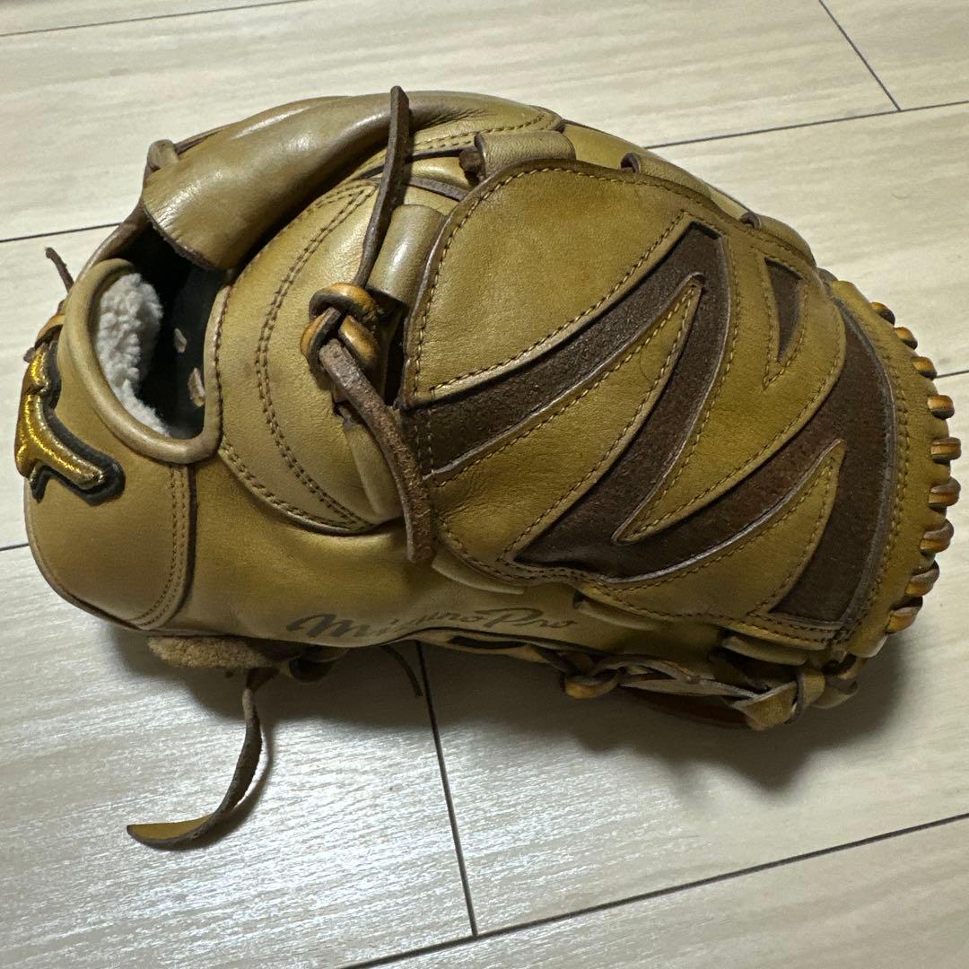 【良型】Mizuno Pro 硬式投手用グローブ イエロー