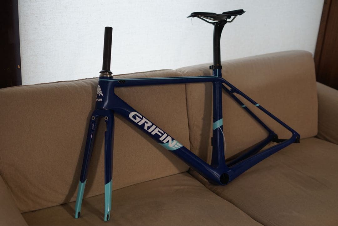 タキザワ　GRIFIN ロードバイクフレーム ネイビー/アクア