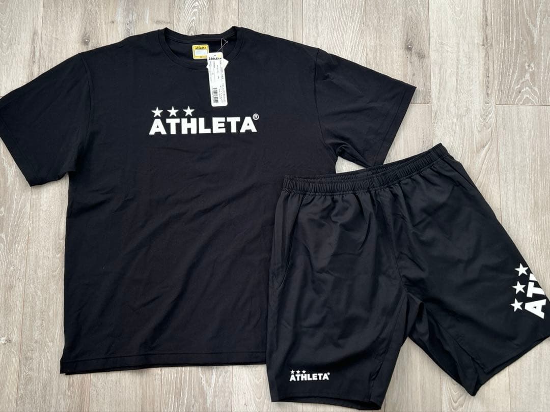ATHLETA 黒 ハーフパンツ Tシャツ セット　サイズO 試着のみ