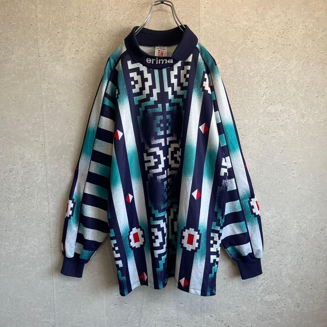 Erima オールド 90s 長袖 ゴールキーパー ジャージ サッカーシャツ