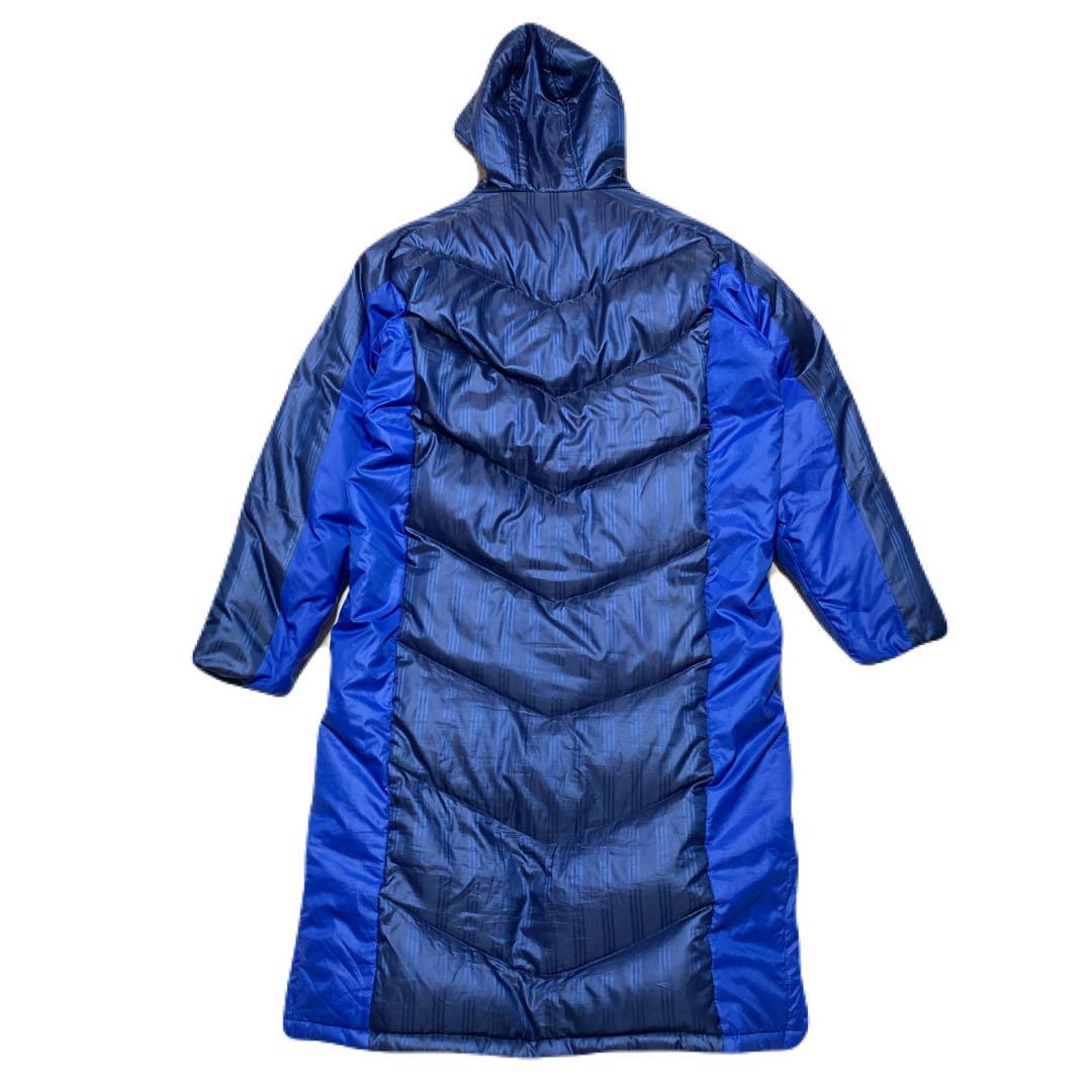 ⭐️美品　adidas メンズ　ダウンコート　ベンチコート　ネイビー青 L＊481