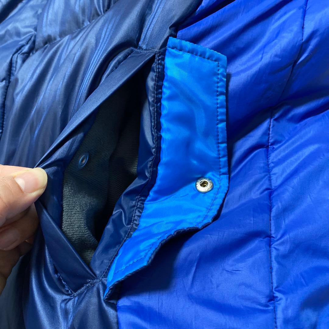 ⭐️美品　adidas メンズ　ダウンコート　ベンチコート　ネイビー青 L＊481