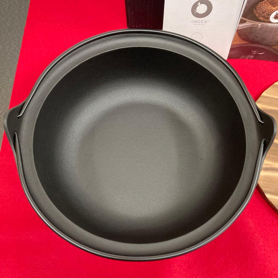 未使用 OIGEN お国自慢鍋 つる付 24cm IH対応 南部鉄器 盛栄堂