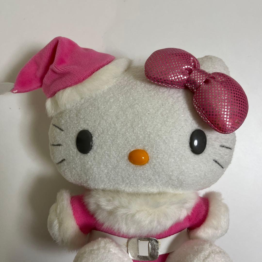 ハローキティ　サンタクロース　ぬいぐるみ　マスコット　ピンク　平成レトロ