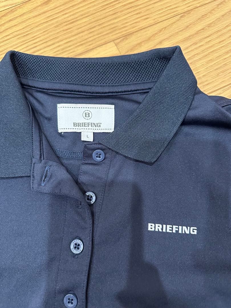 値下　BRIEFING ネイビー ポロシャツ レディースLサイズ　美品