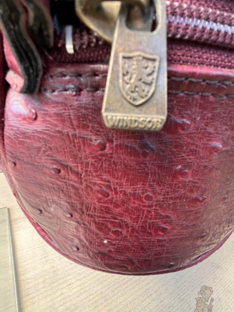 ぼんぼりの大将　Windsor ワインレッド レザーキャディバッグ