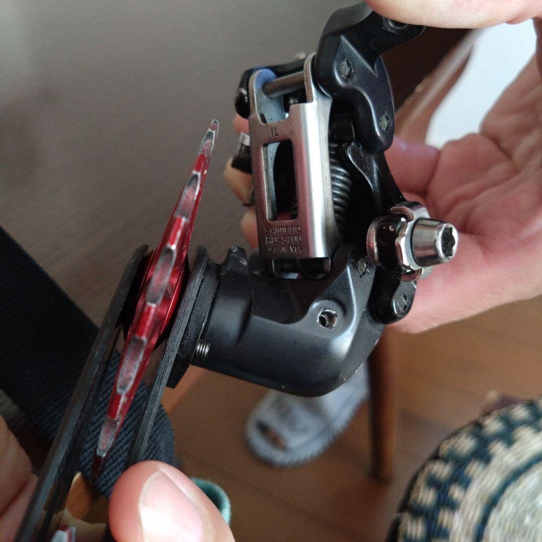 SHIMANO 105 リアディレイラー RD-5700 ビッグプーリー換装済み