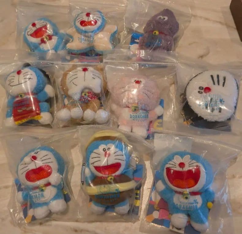 100% ドラえもん&フレンズ展　ぬいぐるみ　マスコット　14種類　まとめ売り