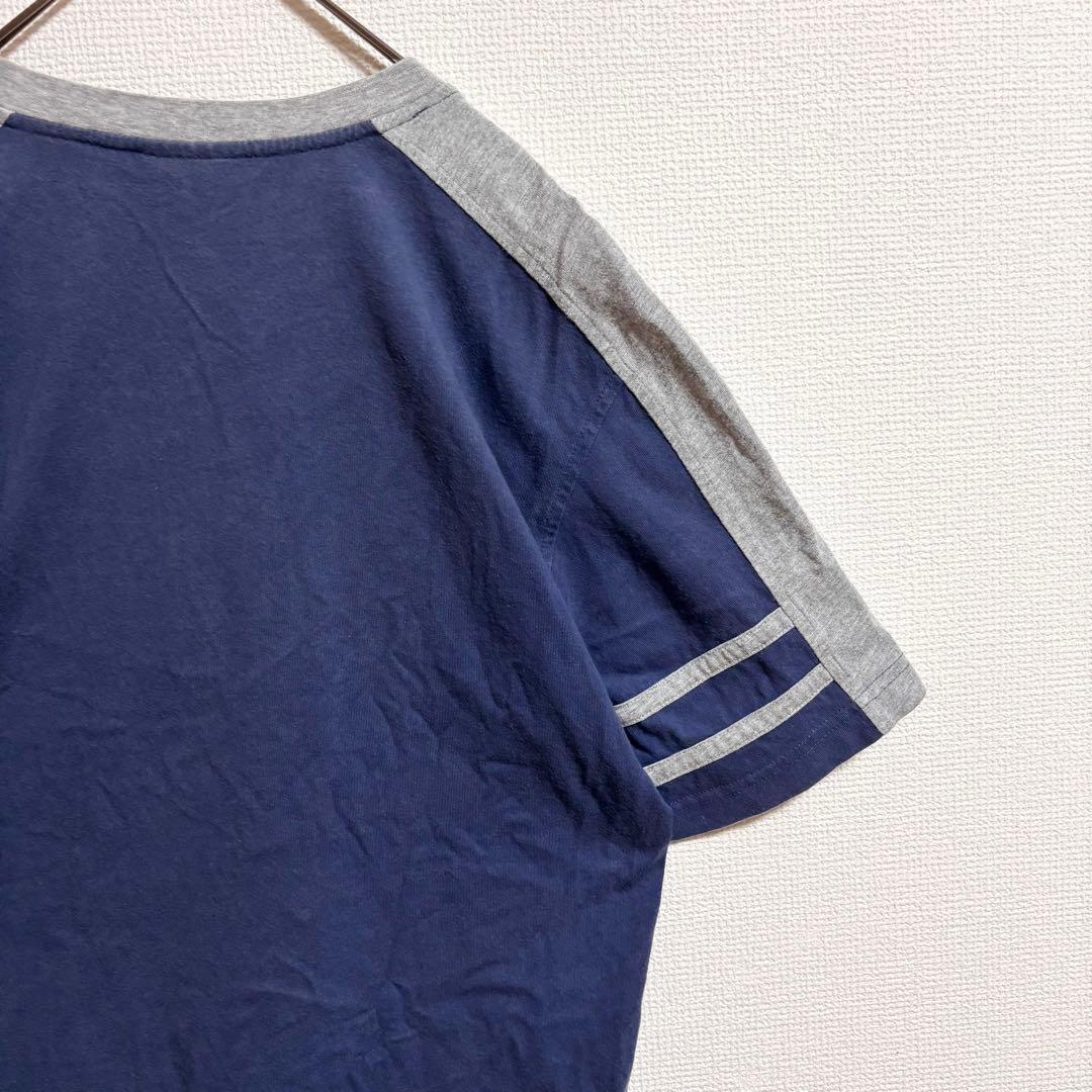 c580 NYヤンキース 刺繍ロゴ 切替デザイン Tシャツ XL ストリート野球