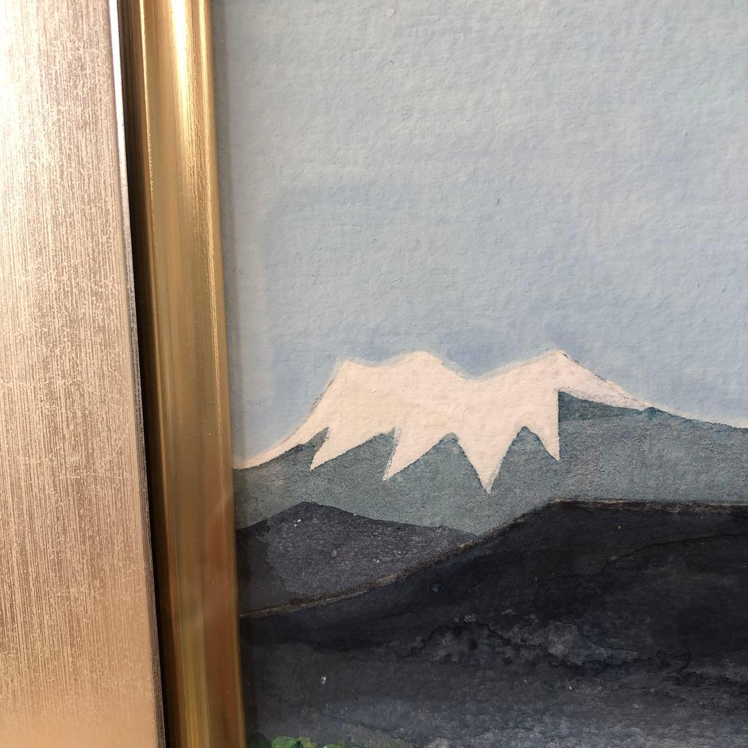 吉野晁生（よしのあさお）さんの原画　 タイトル「八ヶ岳」