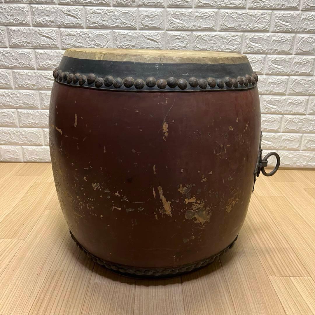 和太鼓 長胴太鼓 和楽器 お祭り 1尺3寸 くり抜き胴 アンティーク レトロ